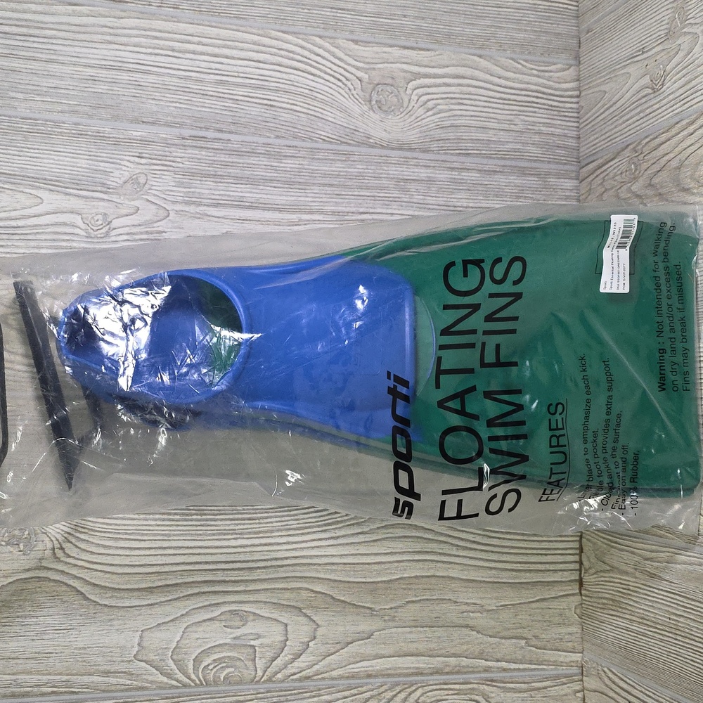 Sporti Floating Swim Fins Blue and Green Adult Mens Size 11-12 Womens 12-13